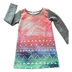 Joah Love Sz 8 Colorful Patterned Quilted Texture Dress